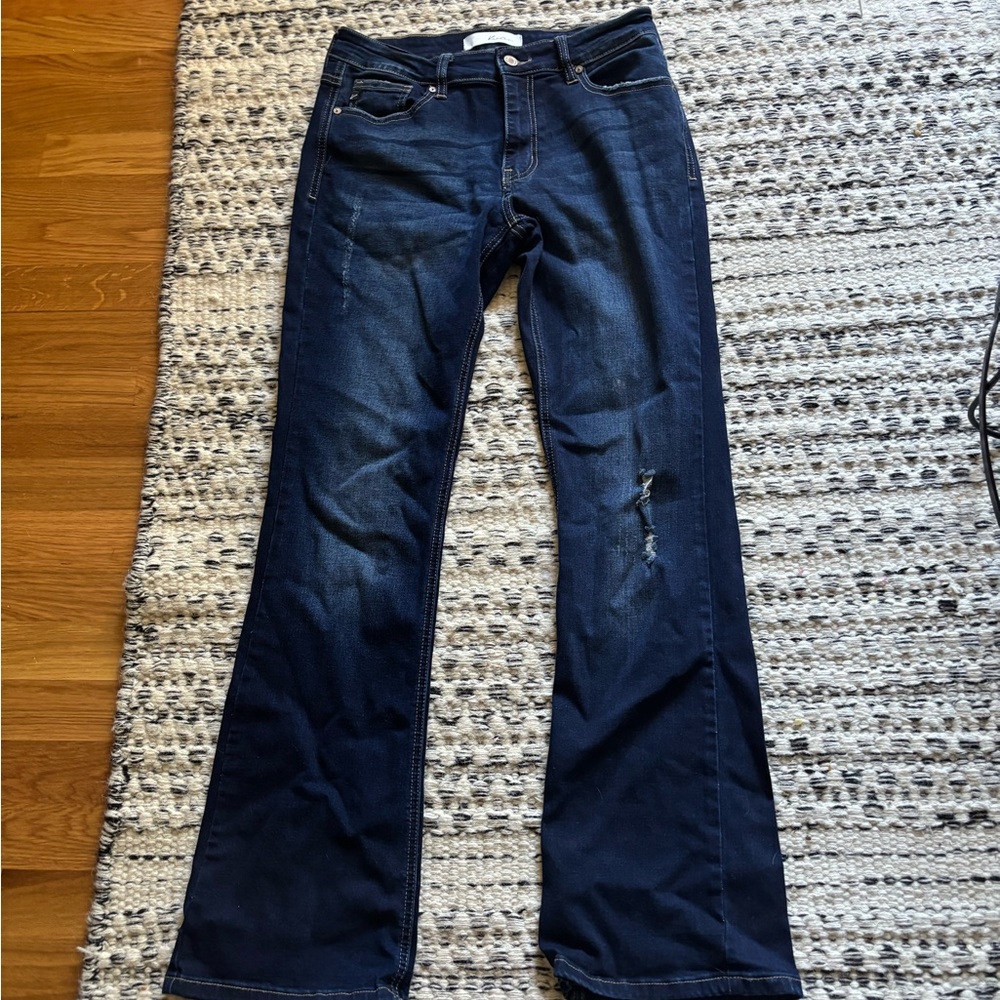 KanCan Women's Boot Cut Jeans - Deep Indigo